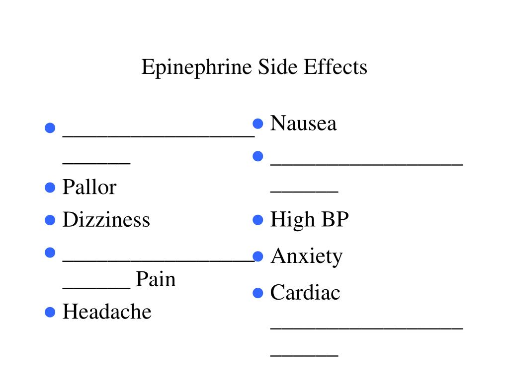 symptoms of too much epinephrine symptoms of too much epinephrine