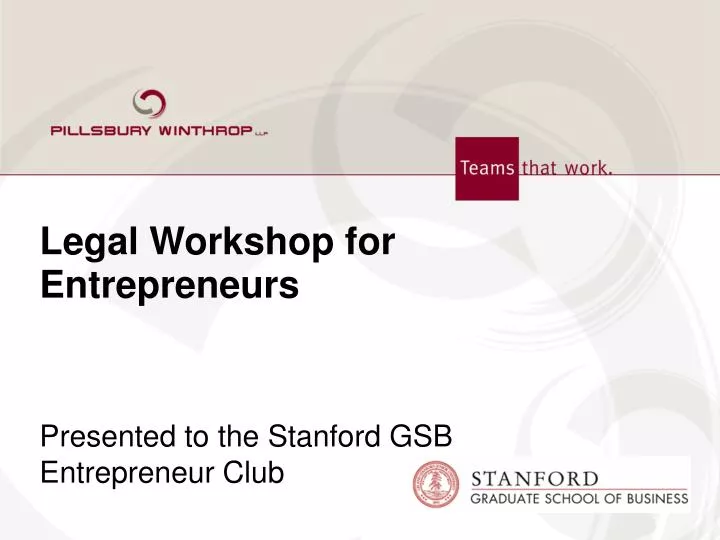 legal workshop for entrepreneurs n.