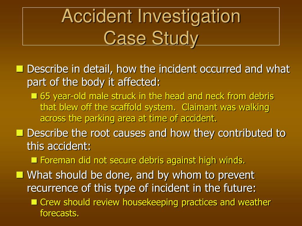 vehicular accident case study scribd