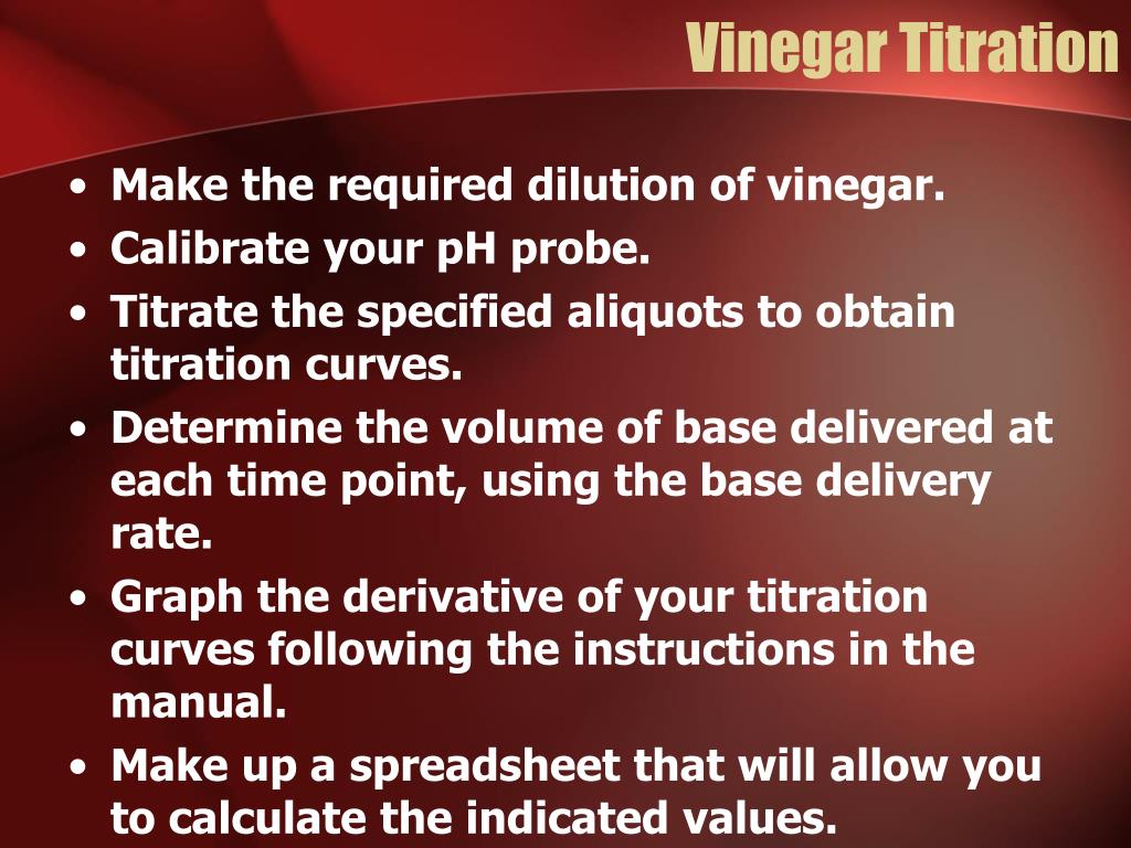 PPT Analysis of Vinegar by Titration PowerPoint Presentation, free