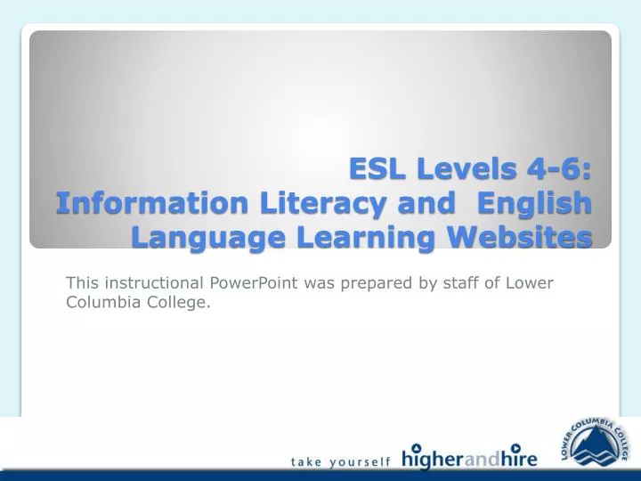 esl levels 4 6 information literacy and english language learning websites n.
