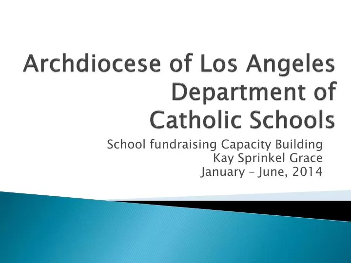 archdiocese of los angeles department of catholic schools n.