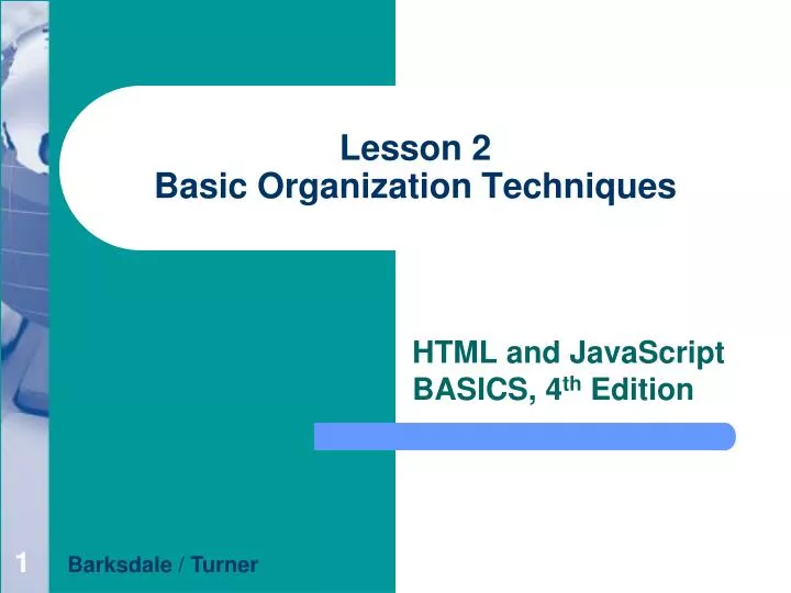 lesson 2 basic organization techniques n.