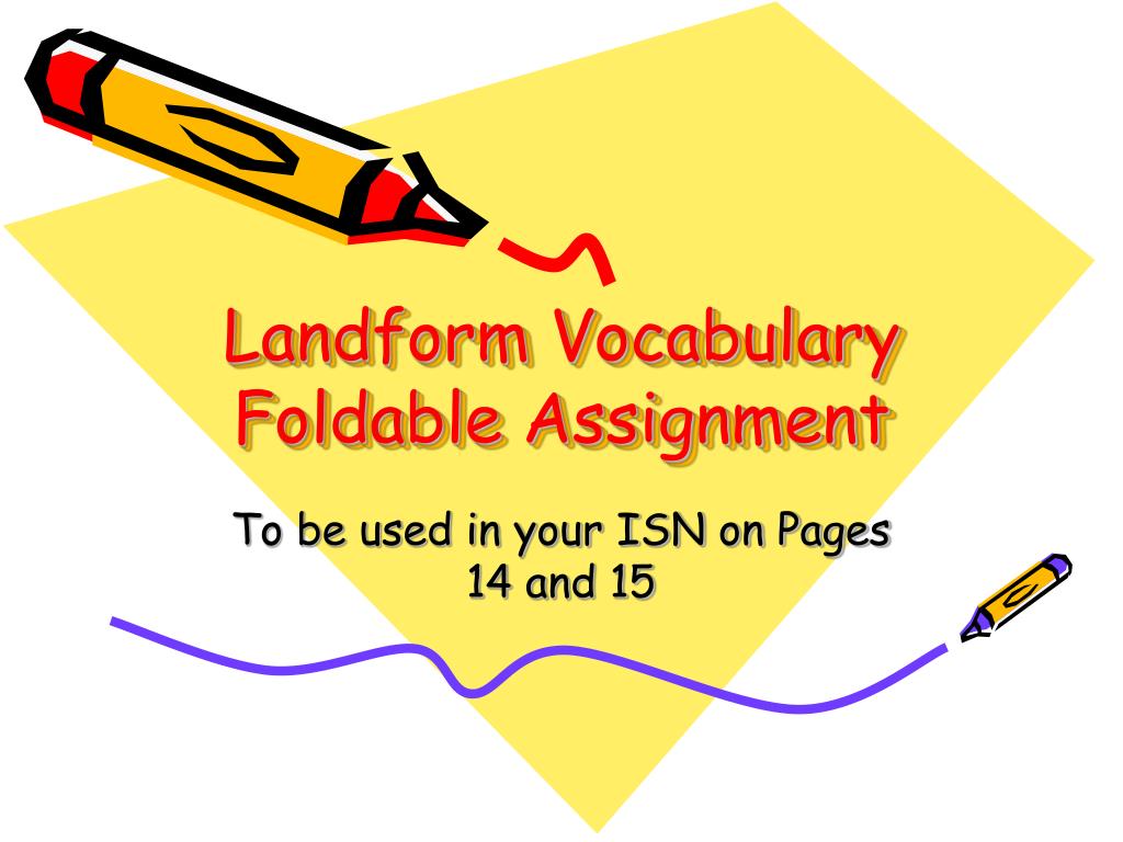 vocabulary in assignment