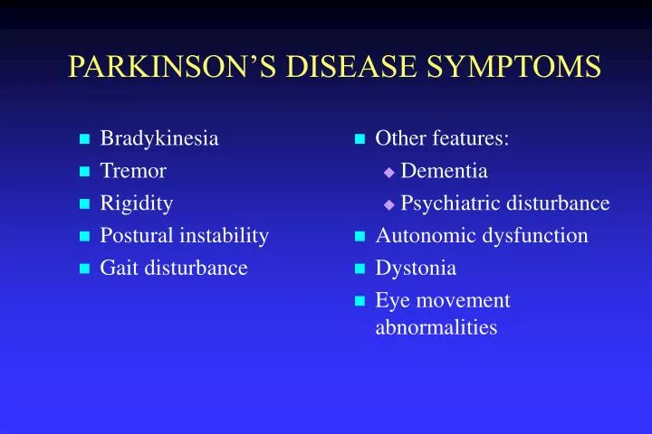 parkinson s disease symptoms n.