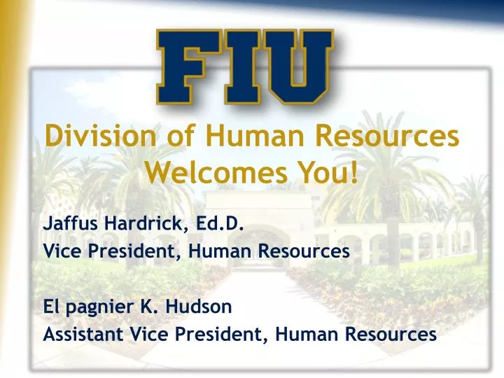 division of human resources welcomes you n.