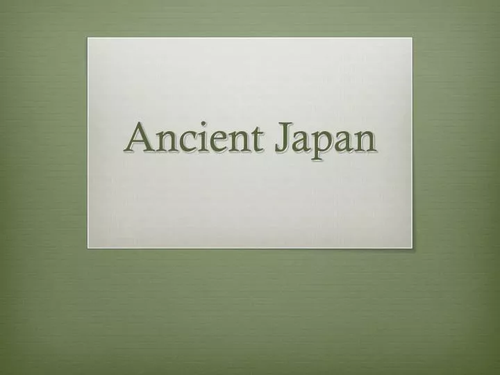 ancient japan n.