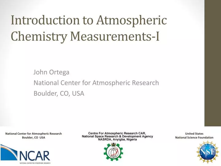 Introduction to Atmospheric Chemistry