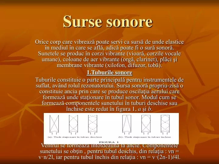 PPT - Surse sonore PowerPoint Presentation, free download - ID:5506693