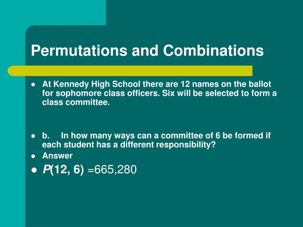 when to use combination vs permutation