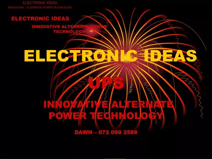 PPT ELECTRONIC IDEAS PowerPoint Presentation, free download ID5507854