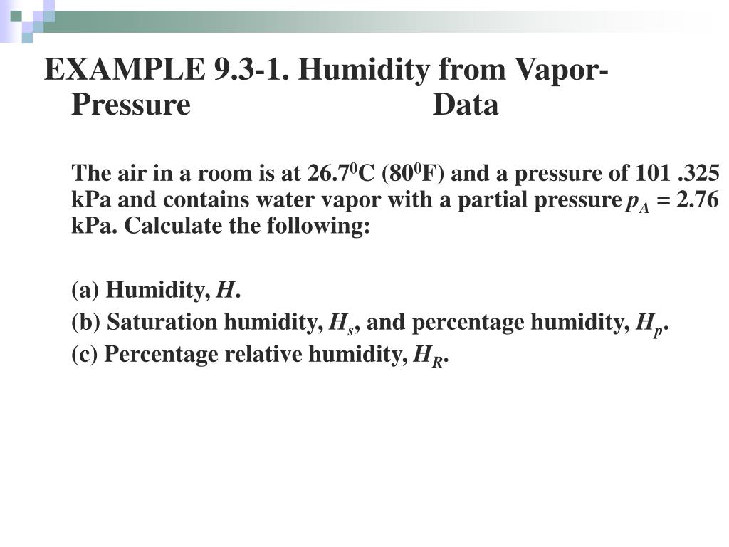 Relative Humidity in Air