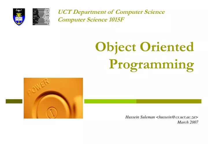 PPT - Object Oriented Programming PowerPoint Presentation, free ...