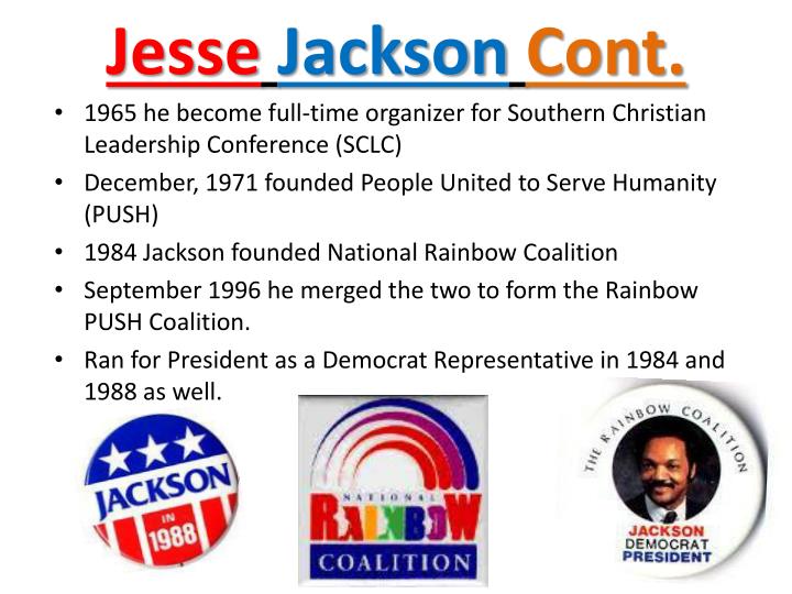 PPT - Jesse Jackson And The Rainbow Coalition PowerPoint Presentation ...
