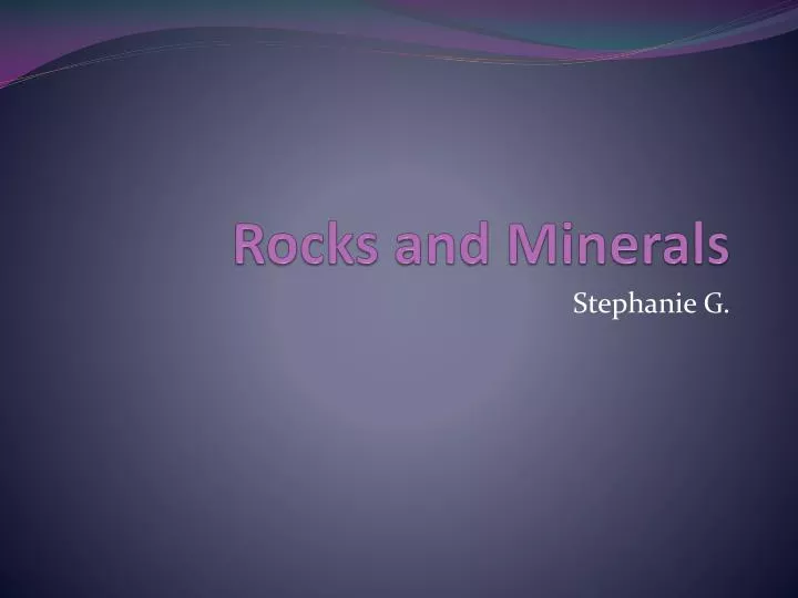 rocks and minerals n.