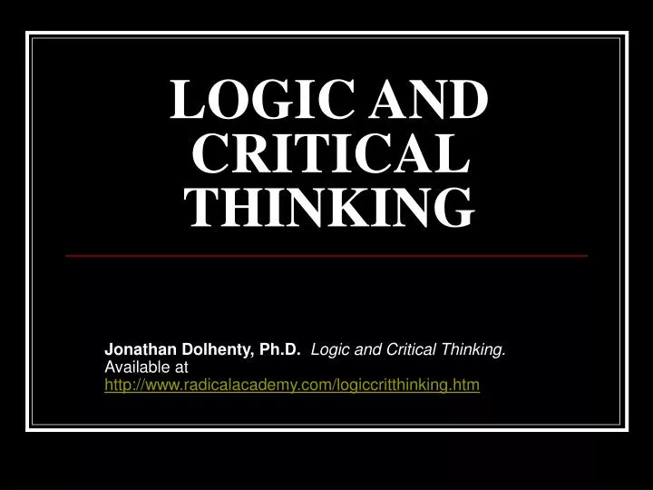 compare and contrast logic critical thinking and philosophy