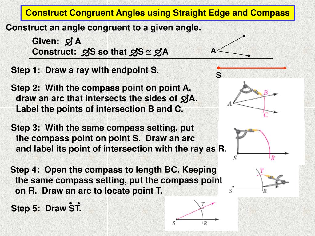 PPT - Objective: Use a compass and straight edge to construct and