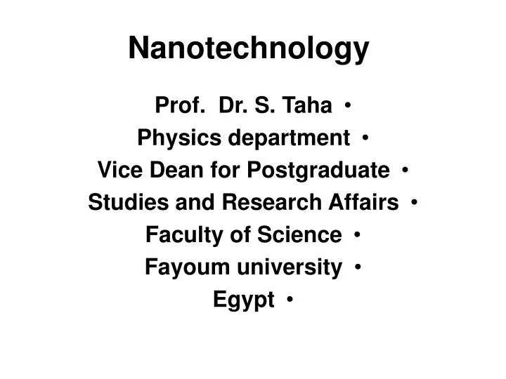 nanotechnology n.
