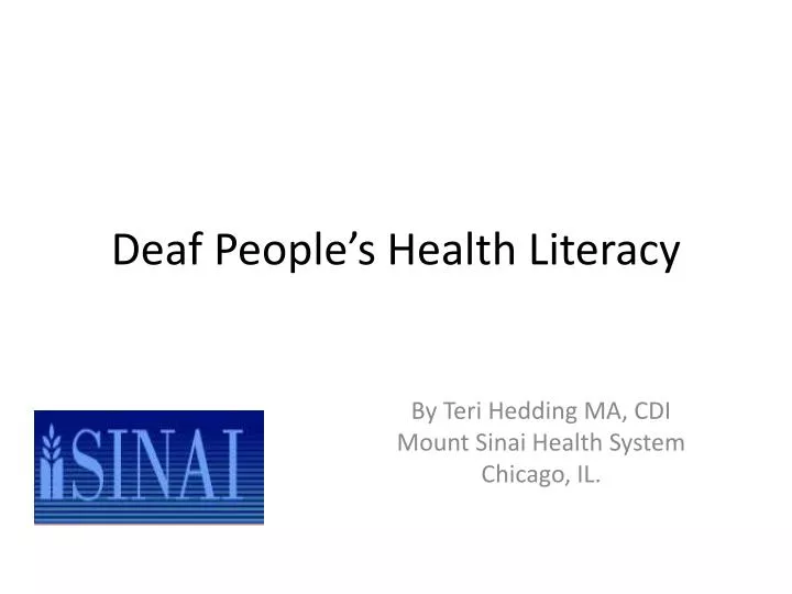 deaf people s health literacy n.
