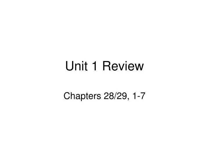 unit 1 review n.