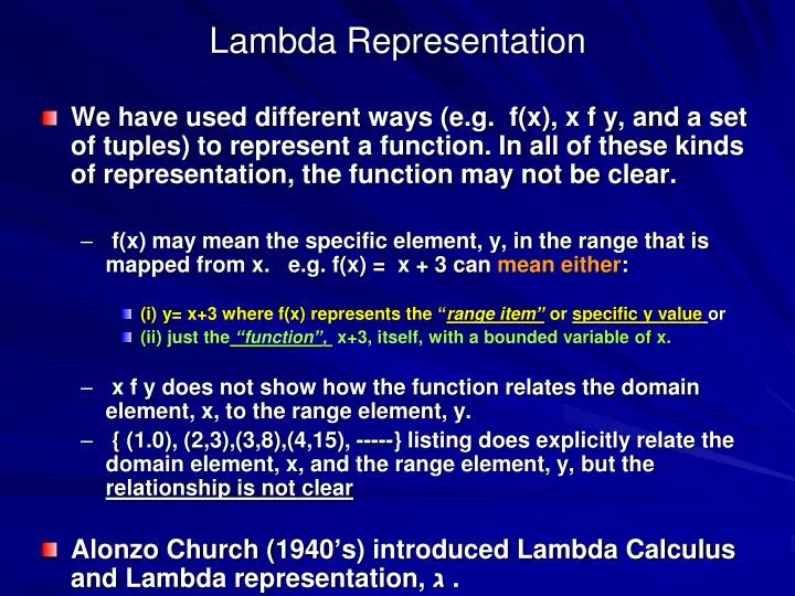 PPT - Lambda Representation PowerPoint Presentation, free download - ID ...
