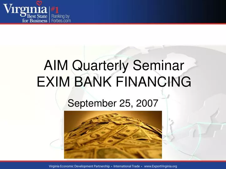 aim quarterly seminar exim bank financing n.