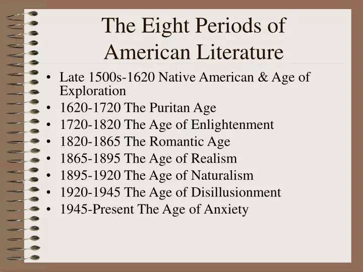 PPT The Eight Periods Of American Literature PowerPoint Presentation   The Eight Periods Of American Literature N 