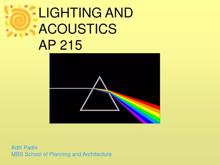 lighting and acoustics ap 215 n.