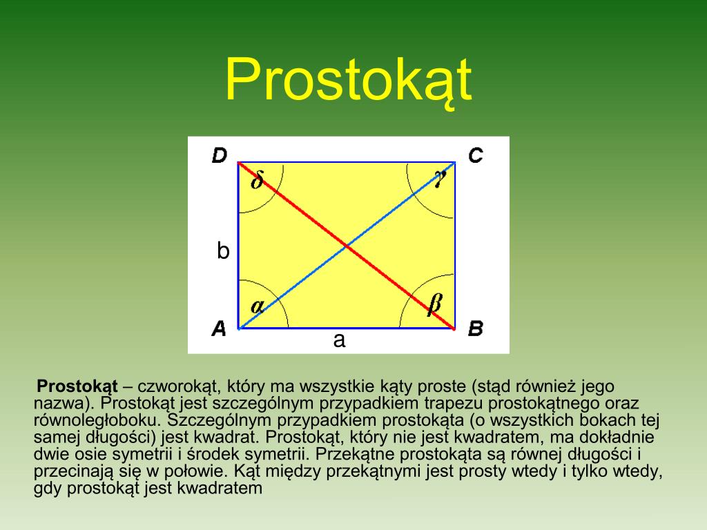 Czy Każdy Prostokąt Jest Równoległobokiem PPT - Własności czworokątów PowerPoint Presentation, free download - ID