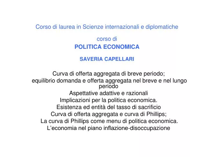Magistrale Dopo Scienze Internazionali E Diplomatiche