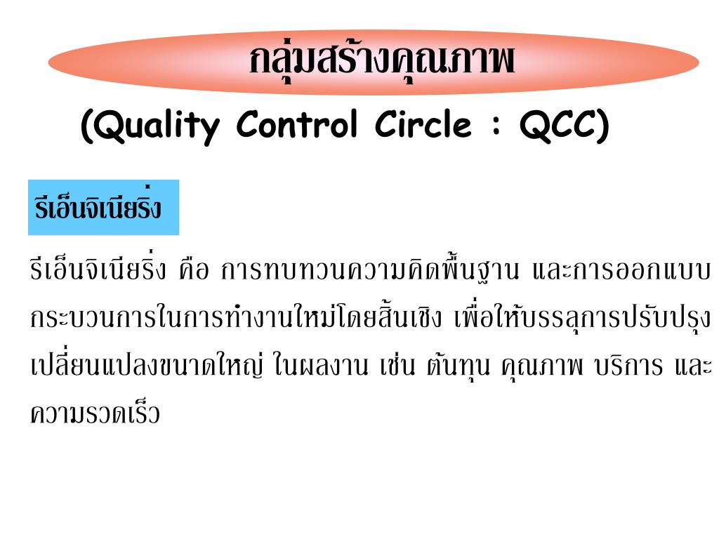 Qcc คือ อะไร Ppt