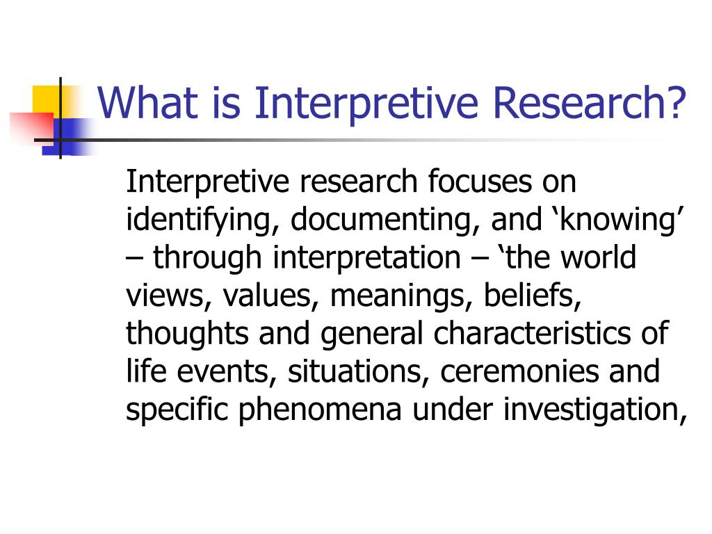 qualitative research is interpretive