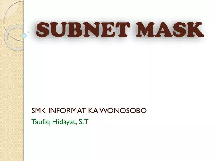 subnet mask n.