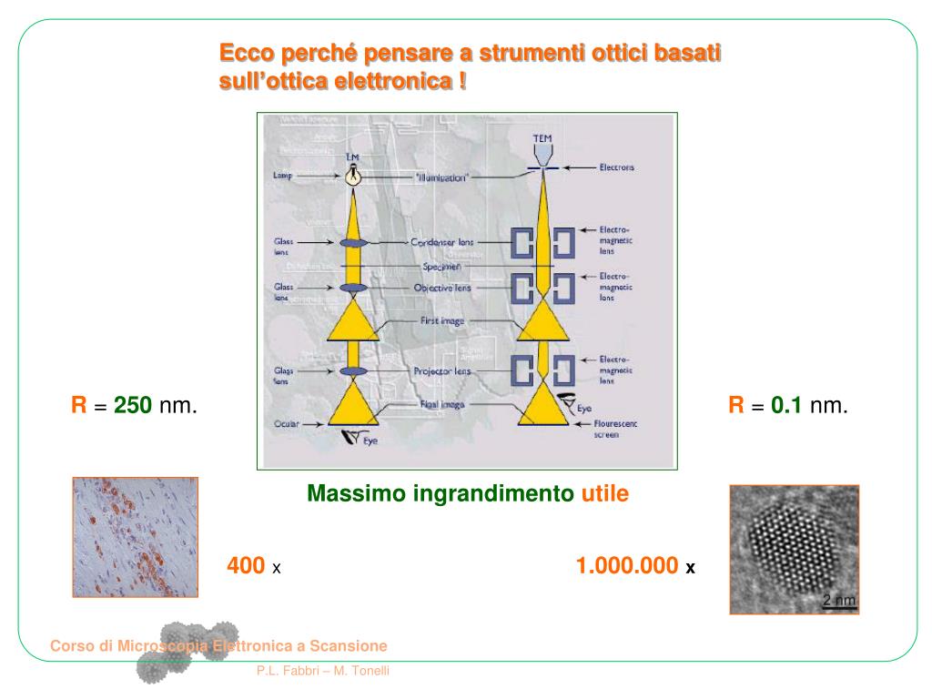 PPT - Corso di Microscopia Elettronica a Scansione P.L. Fabbri – M ...