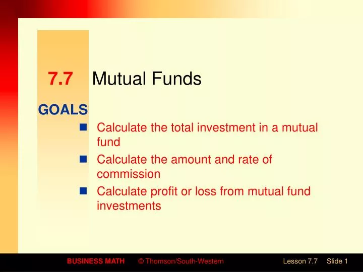 Ppt 77 Mutual Funds Powerpoint Presentation Free Download Id5519058 4586