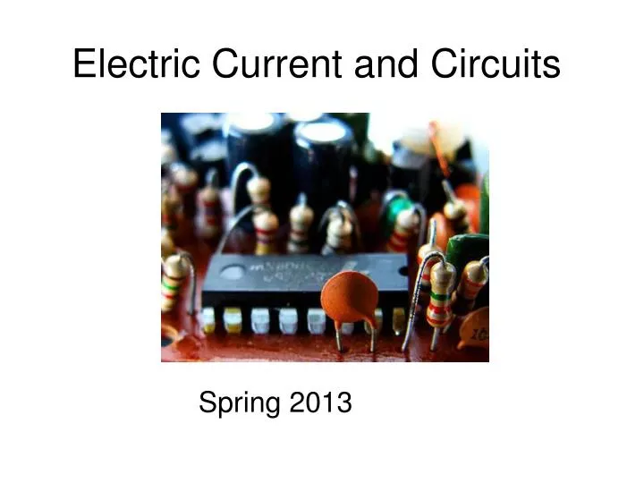 electric current and circuits n.
