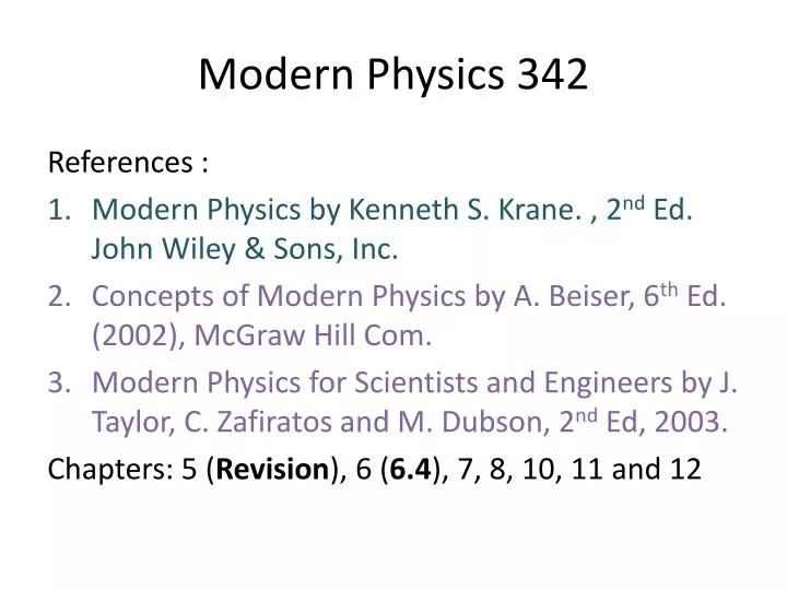 modern physics 342 n.