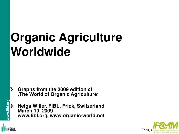 organic agriculture worldwide n.