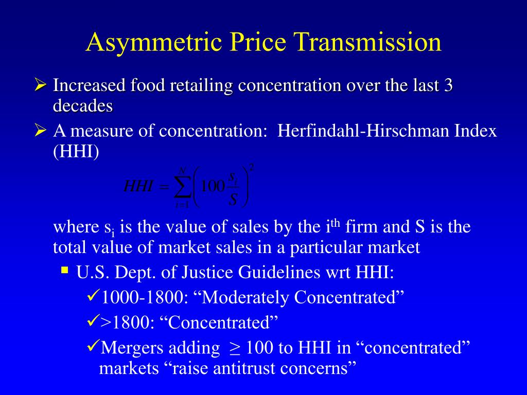 PPT - Market Concentration and Price Asymmetry in the U.S. Fluid Milk ...