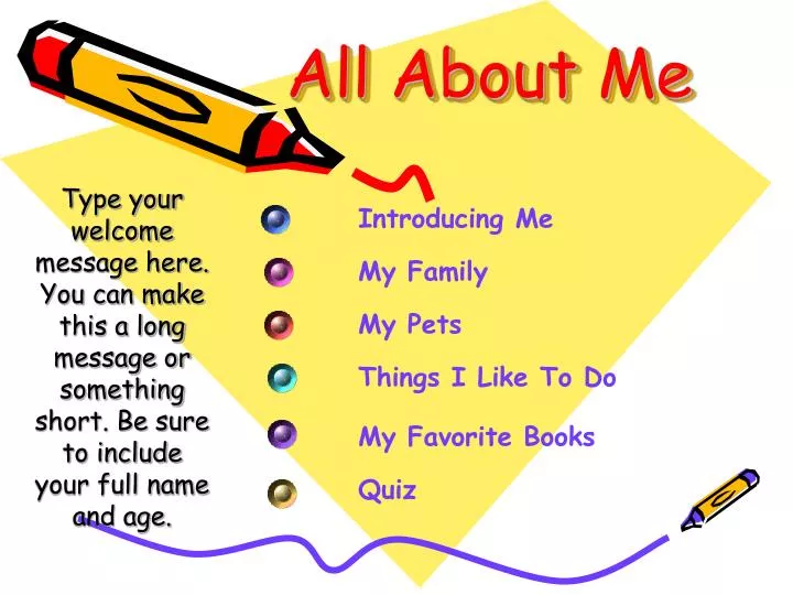 All About Me Powerpoint Template Free Get What You Need For Free
