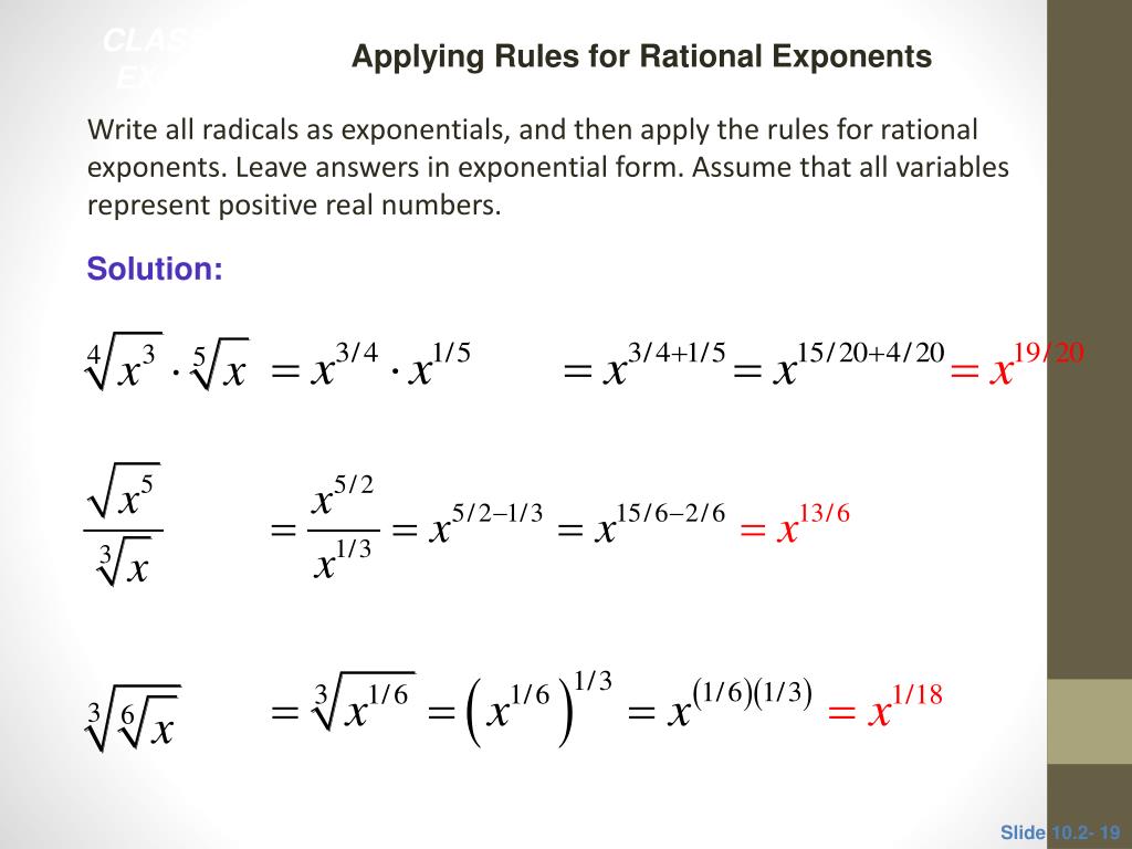 PPT - 30.30 Rational Exponents PowerPoint Presentation, free