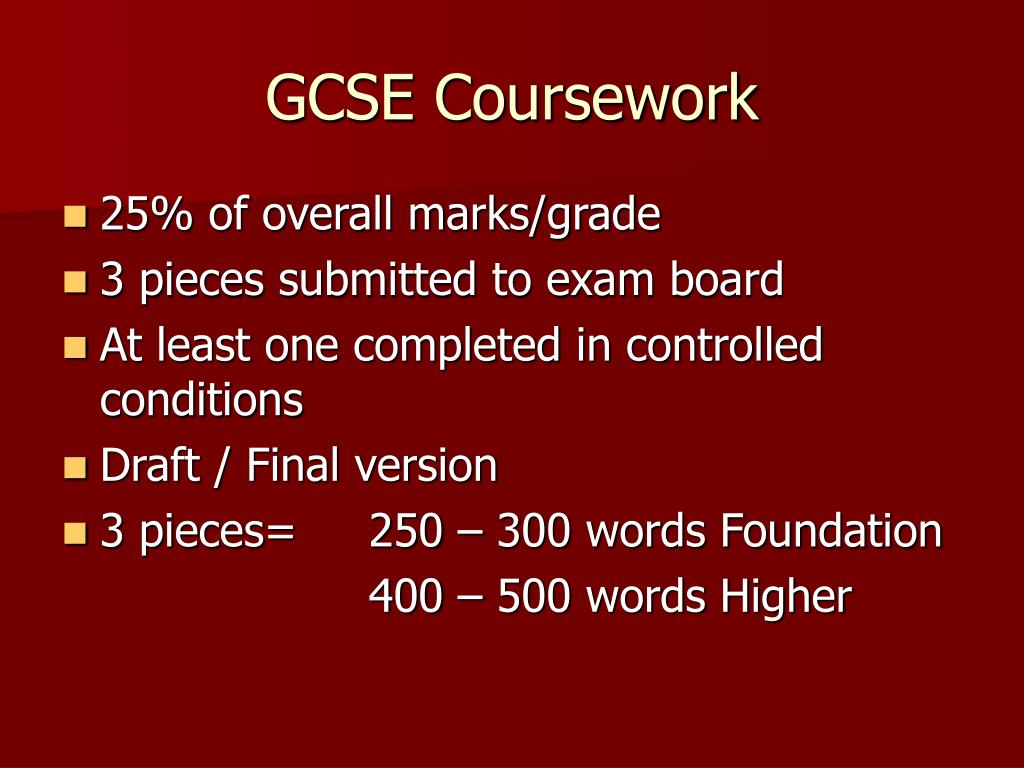 what is coursework in gcse