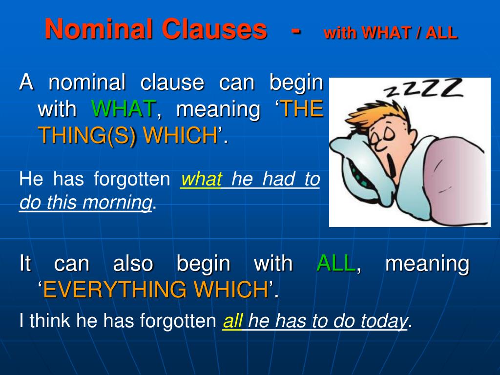 nominal clauses in english