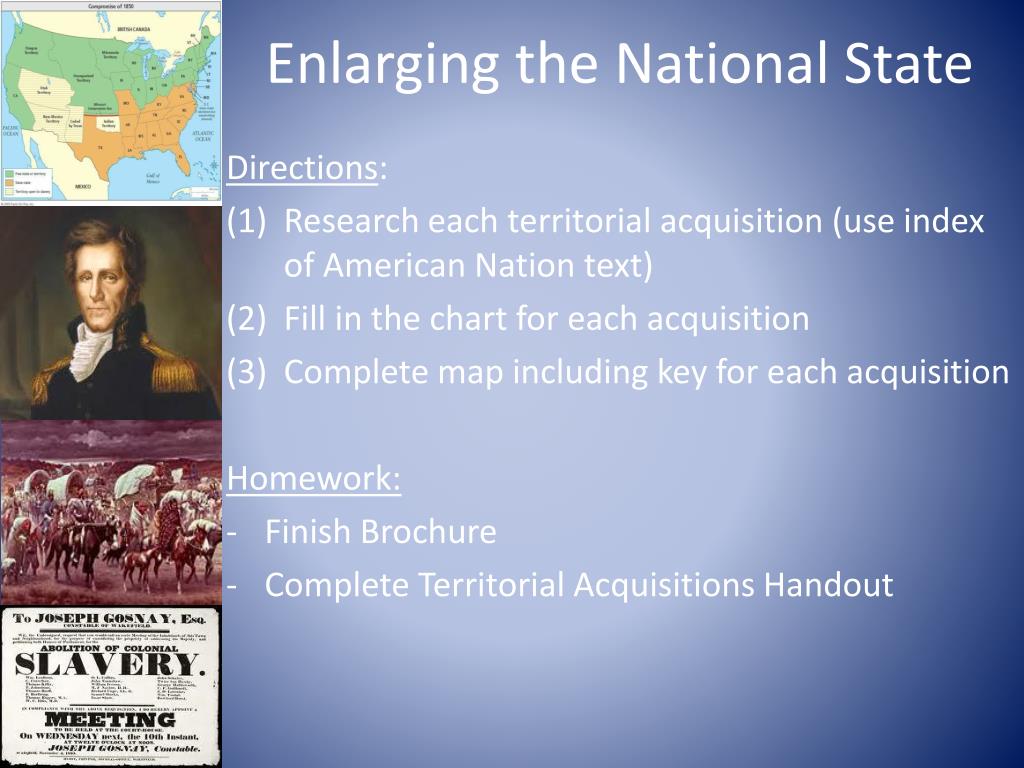 Enlarging The National State Chart