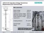 1200 kv ac capacitive voltage transformer requirements and technical data
