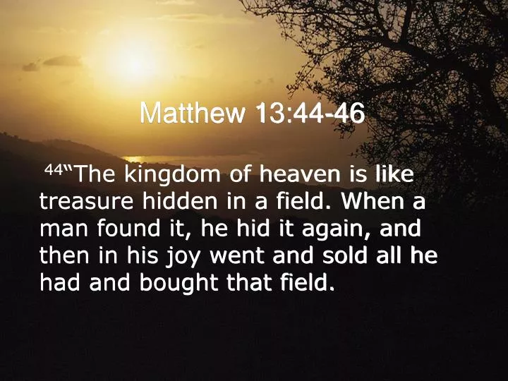PPT Matthew 13 44 46 PowerPoint Presentation Free Download ID 5524213