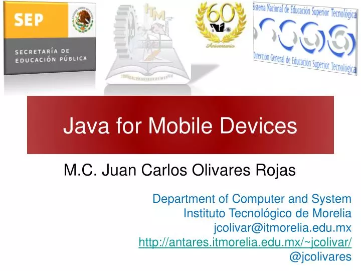 PPT - Java for Mobile Devices PowerPoint Presentation, free download ...