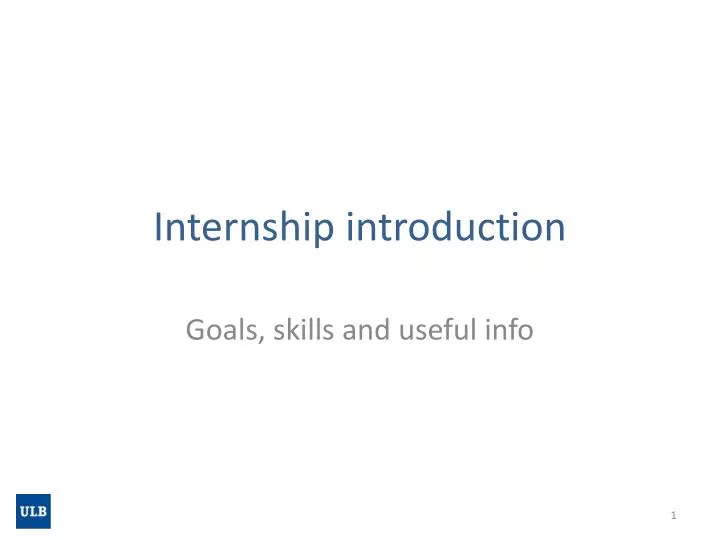 introduction for internship presentation