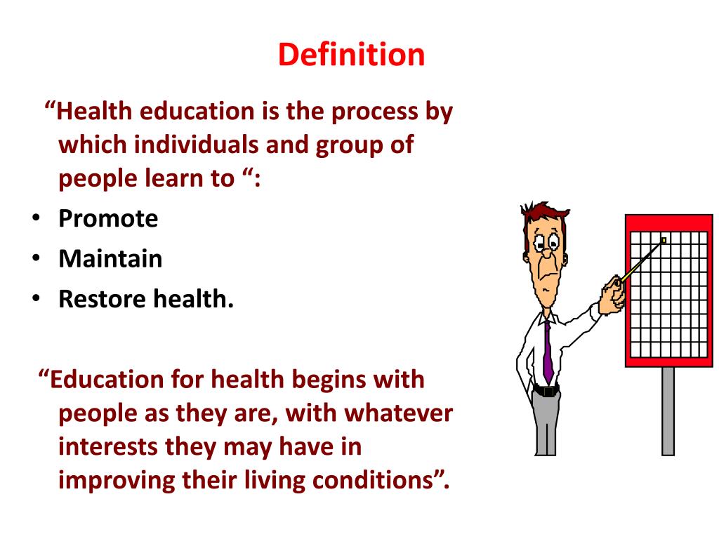 definition health and education