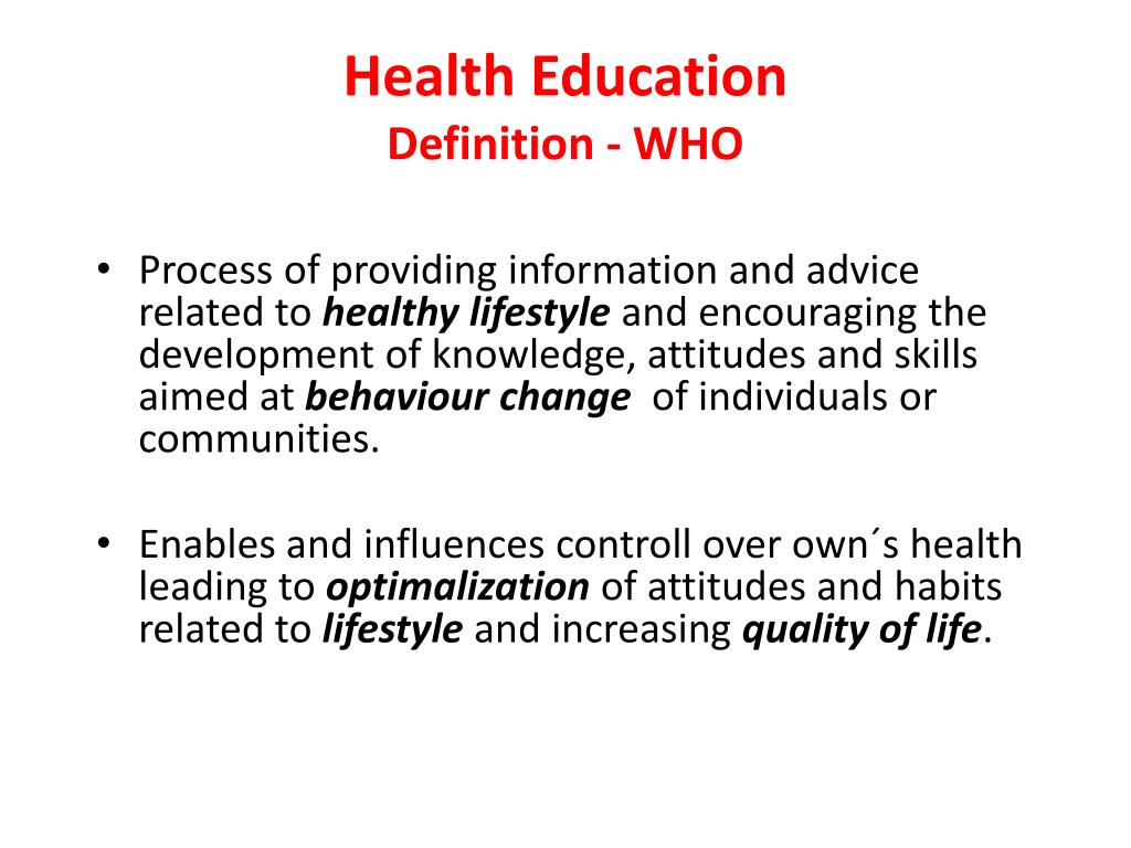 define health education (1 mark)